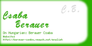 csaba berauer business card